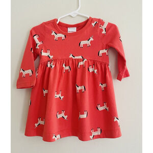 Hanna Andersson Hopscotch‎ Unicorn Dress 6-12 M Organic Cotton Magic Bloom